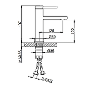 Смеситель для раковины Frap F10808-9 цвет Оружейная сталь-7
