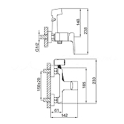 Гигиенический душ со смесителем Frap F2071-9 цвет Оружейная сталь-11
