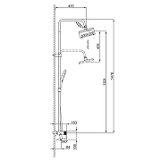 Душевая система Frap F24203-9 цвет Оружейная сталь-11