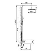 Душевая система Frap F24808-9 цвет Оружейная сталь-1