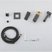 Гигиенический душ со смесителем Frap F7506-9 цвет Оружейная сталь-10