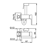 Гигиенический душ со смесителем Frap F7506-9 цвет Оружейная сталь-11