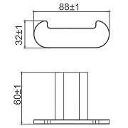 Двойной крючок Gappo G30905-25 цвет Сатин-1