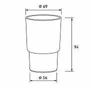 Стакан для зубных щеток Frap F752 цвет Белый-1
