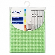 Шторка для ванны Frap 180x180 F8753 цвет Зеленый (Клетка)-1