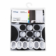 Шторка для ванны Frap 180x200 F8853 цвет Черный (Круги)-1
