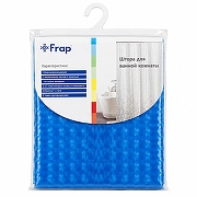 Шторка для ванны Frap 180x180 F8752 цвет Голубой (Клетка)-1