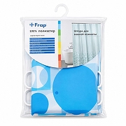Шторка для ванны Frap 180x180 F8806 цвет Голубой (Круги)-1