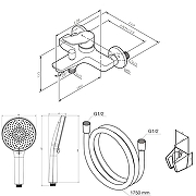 Смеситель для ванны AM.PM X-Joy F85A15100 цвет Хром-9