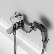 Смеситель для ванны AM.PM X-Joy F85A15155 цвет Оружейная сталь-2