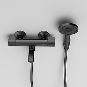 Смеситель для ванны AM.PM X-Joy F85A55122 с термостатом цвет Черный матовый-3