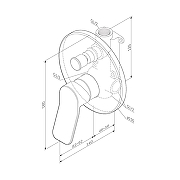 Смеситель для душа AM.PM X-Joy F85A45022 цвет Черный матовый-7