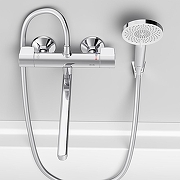 Смеситель для ванны AM.PM X-Joy F85A55900 с термостатом, универсальный цвет Хром-4