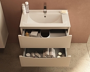 Тумба под раковину Vincea Мия Слим (Mia Slim) 70 VMC-2MC700S1MBG подвесная цвет M.Beige Soft-touch-2