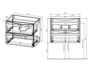 Тумба под раковину Vincea Мия Слим (Mia Slim) 70 VMC-2MC700S1MBG подвесная цвет M.Beige Soft-touch-5