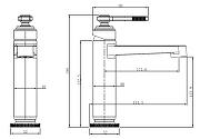 Смеситель для раковины Vincea Легаси (Legacy) VBF-5LE1GM цвет Вороненая сталь-4