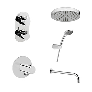 Душевая система Vitra AquaHeat (Аквахит) 458593 с термостатом цвет Хром