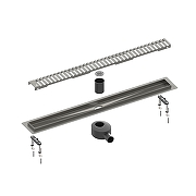 Душевой лоток Timo Drain System 90 DS230109/18 с решеткой цвет Черное золото