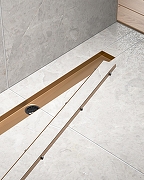 Душевой лоток Timo Drain System 70 DS230207/19 с решеткой цвет Розовое золото / под плитку-1