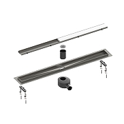 Душевой лоток Timo Drain System 80 DS230208/18 с решеткой цвет Черное золото / под плитку
