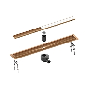 Душевой лоток Timo Drain System 90 DS230209/19 с решеткой цвет Розовое золото / под плитку