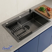 Кухонная мойка Ceruttispa Gloria 70 CT12248 цвет Графит-3