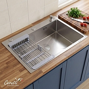 Кухонная мойка Ceruttispa Gloria 70 CT12249 цвет Хром матовый-2
