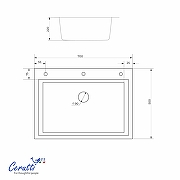 Кухонная мойка Ceruttispa Gloria 70 CT12249 цвет Хром матовый-6