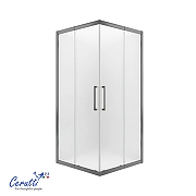 Душевой уголок Ceruttispa Adelina 100х100 ADELINA GG-90-100 профиль Серый матовый стекло матовое-7
