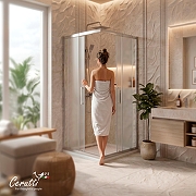 Душевой уголок Ceruttispa Adelina 100х100 ADELINA С-90-100 профиль Хром матовый стекло матовое-5