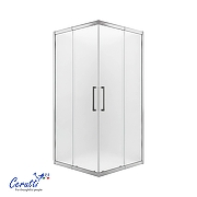 Душевой уголок Ceruttispa Adelina 100х100 ADELINA С-90-100 профиль Хром матовый стекло матовое-7