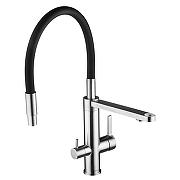 Смеситель для кухни Swedbe Селена Плюс/Selene Plus 8440K с фильтром цвет Нержавеющая сталь Черный-3