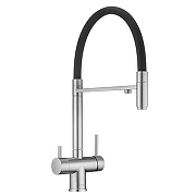 Смеситель для кухни Swedbe Селена Плюс/Selene Plus 8443 цвет Нержавеющая сталь Черный-3