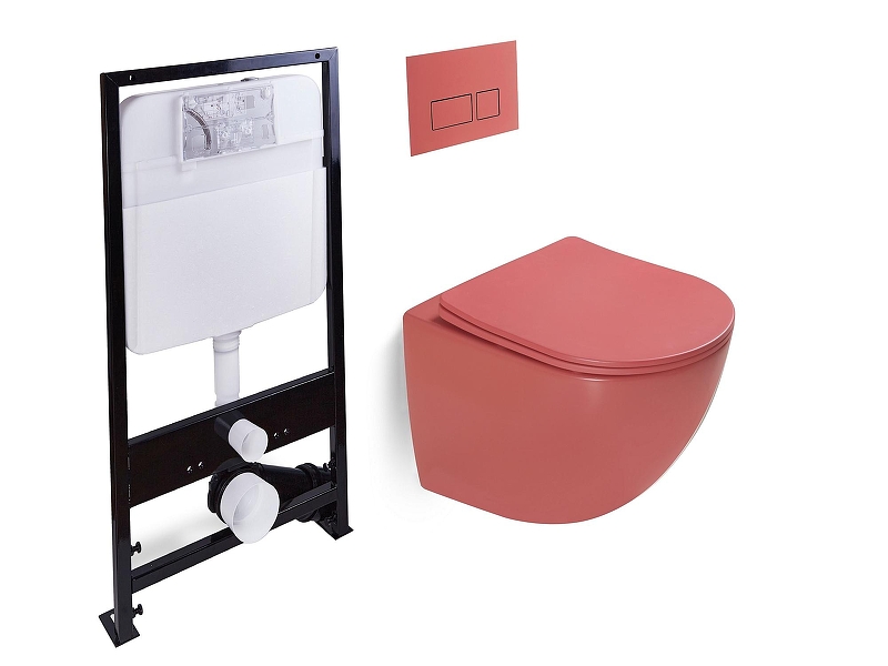Унитаз с инсталляцией SantiLine SL-5005T-MR+SL-01/MR 