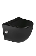 Унитаз подвесной SantiLine SL-5002T-MB/BD цвет Черный матовый с сиденьем Микролифт