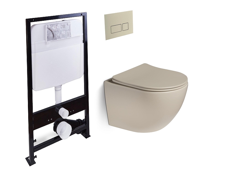 Унитаз с инсталляцией SantiLine SL-5005T-BG+SL-01/BG 