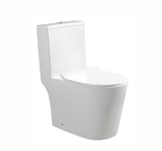Унитаз-моноблок SantiLine SL-5045 цвет Белый с бачком и сиденьем Микролифт