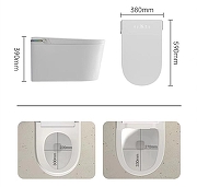 Умный унитаз с инсталляцией SantiLine SL-5038 цвет Белый с сиденьем Микролифт-6