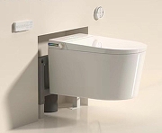 Умный унитаз с инсталляцией SantiLine SL-5038 цвет Белый с сиденьем Микролифт-3