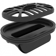 Душевой лоток Pestan Confluo Premium Line 950 Black Glass 13000351 с двухсторонней решеткой Хром матовый Черный глянецевый-3