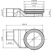 Душевой лоток Pestan Confluo Premium Line 950 Black Glass 13000351 с двухсторонней решеткой Хром матовый Черный глянецевый-11