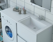 Раковина над стиральной машиной Aquanet Эстет Даллас 130 R ФР-00002167 235502 Белая-4