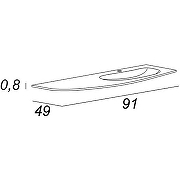 Раковина Cezares Soho 91 R 50224 Bianco-2