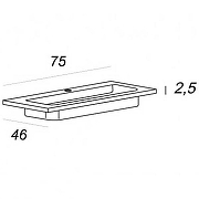 Раковина Cezares 75 50169 Bianco-2