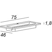 Раковина Cezares 75 50201 Bianco-2