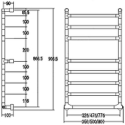 Электрический полотенцесушитель Margaroli Sereno 5744708CRNB Хром-1