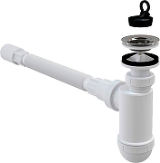 Сифон для раковины Alcaplast A41+A710 Хром