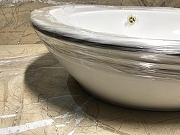Раковина накладная CeramaLux Lux Classic 60 3573 Белая Хром-3