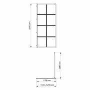 Душевая перегородка WasserKRAFT Glan 120 66W40 профиль Черный матовый стекло прозрачное-3