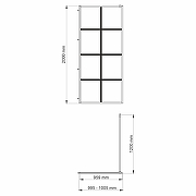 Душевая перегородка WasserKRAFT Glan 100 66W44 профиль Черный матовый стекло прозрачное-3